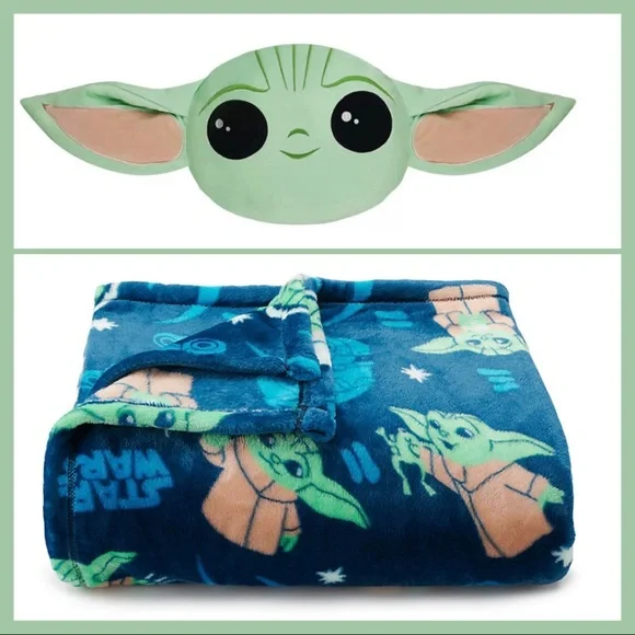 The big one star wars mandalorian baby yoda blanket supersoft oversized plush throw outlet